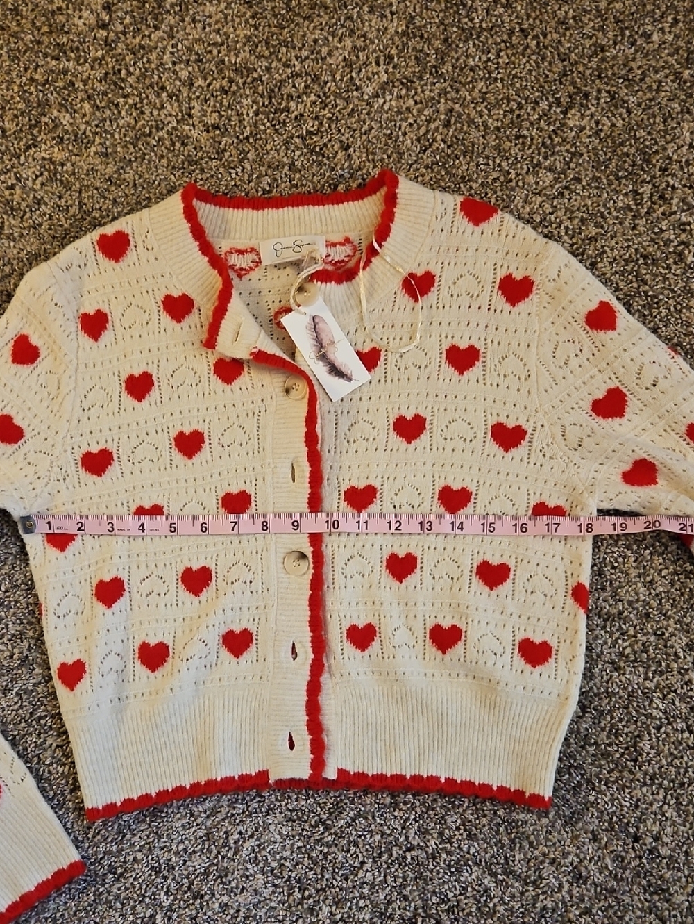 NWT Jessica Simpson Hearts Sweater - Picture 5 of 7